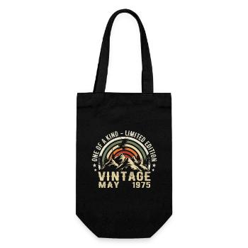 Nées en mai 1975 anniversaire mai 1975 - Sac à bouteille - noir - Devant