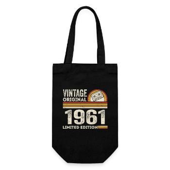 Vintage 1961 Cassette 1961 - 64e anniversaire 1961 - Sac à bouteille - noir - Devant