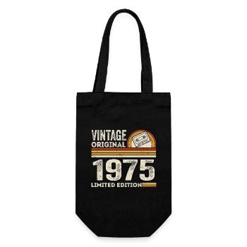 Vintage 1975 Cassette 1975 - 50e anniversaire 1975 - Sac à bouteille - noir - Devant