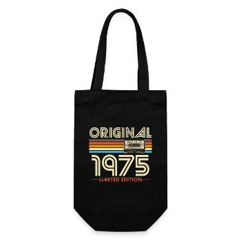 Original 1975 Vintage Vintage Birthday Retro - Sac à bouteille - noir - Devant
