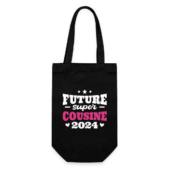 Future Super Cousine 2024 Annonce Grossesse - Sac à bouteille - noir - Devant