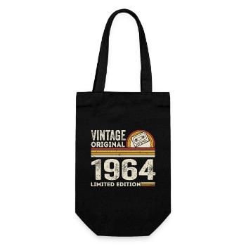 Vintage 1964 Cassette Tape 1964 - 61st Anniversary 1964 - Gift Bag for Bottles - black - Front