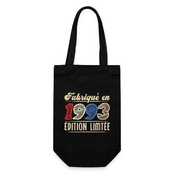 Fabriqué en 1993, Vintage cadeau d'anniversaire - Sac à bouteille - noir - Devant