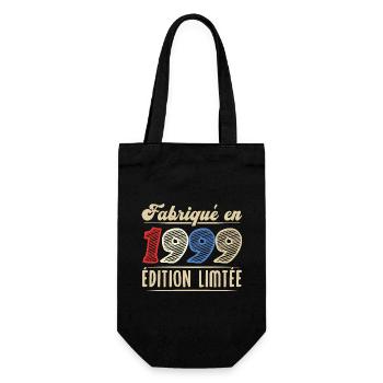 Fabriqué en 1999, Vintage cadeau d'anniversaire - Sac à bouteille - noir - Devant