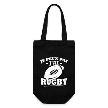 Je peux pas j'ai rugby - Sac à bouteille - noir - Devant