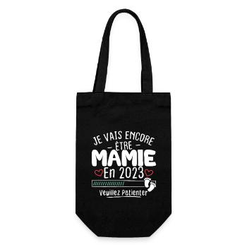 Mamie en 2023 / Cadeau future mamie 2023 - Sac à bouteille - noir - Devant