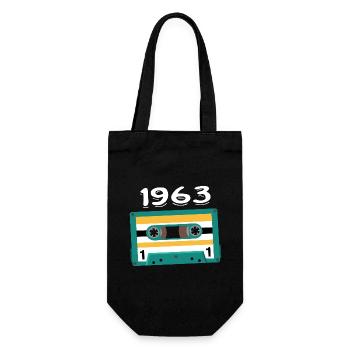 Vintage 1963 Anniversary 1963 Cassette - Gift Bag for Bottles - black - Front