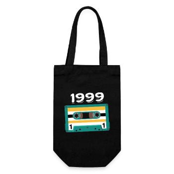 Cassette 1999 Vintage Anniversary 1999 - Gift Bag for Bottles - black - Front