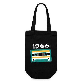 Cassette 1966 Vintage Anniversary 1966 - Gift Bag for Bottles - black - Front
