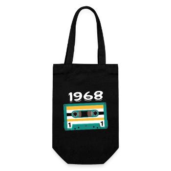 Cassette 1968 Vintage Anniversary 1968 - Gift Bag for Bottles - black - Front