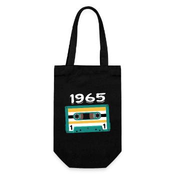 Cassette 1965 Vintage Anniversary 1965 - Gift Bag for Bottles - black - Front