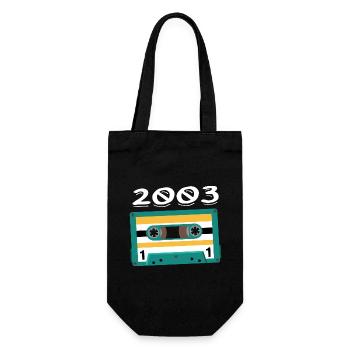 Cassette 2003 Vintage Anniversary 2003 - Gift Bag for Bottles - black - Front