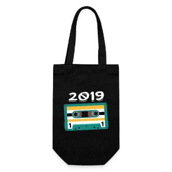 Cassette 2019 Vintage Anniversary 2019 - Gift Bag for Bottles - black - Front