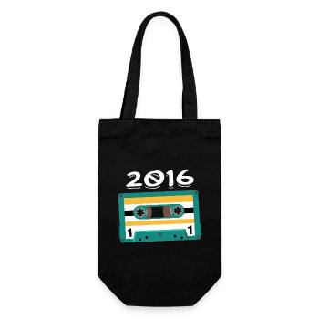 Cassette 2016 Vintage Anniversary 2016 - Gift Bag for Bottles - black - Front