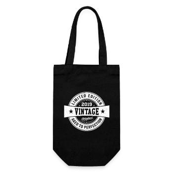 Retro 2019 Birthday 2019 Gift 2019 Vintage - Gift Bag for Bottles - black - Front