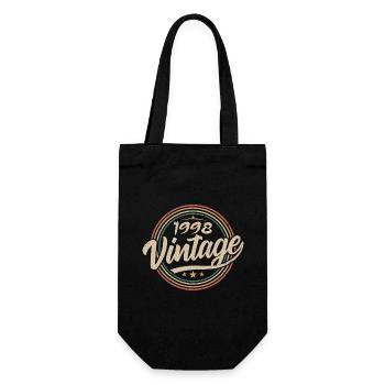 1998 Vintage 1998 Birthday Gift - Retro Style 1998 - Sac à bouteille - noir - Devant