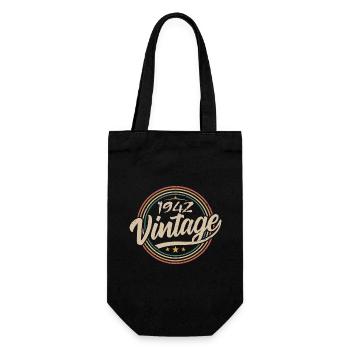 1942 Vintage 1942 Geburtstagsgeschenk - Retro Stil 1942 - Geschenkbeutel für Flaschen - Schwarz - Vorne