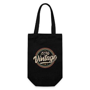 2016 Jahrgang 2016 Geburtstagsgeschenk - Retro Stil 2016 - Geschenkbeutel für Flaschen - Schwarz - Vorne