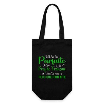 Femme Humour Professeur de Français - Sac à bouteille - noir - Devant