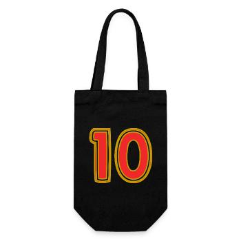 10. 10 YEARS. 10th ANNIVERSARY. 10 YEAR ANNIVERSARY. - Gift Bag for Bottles - black - Front