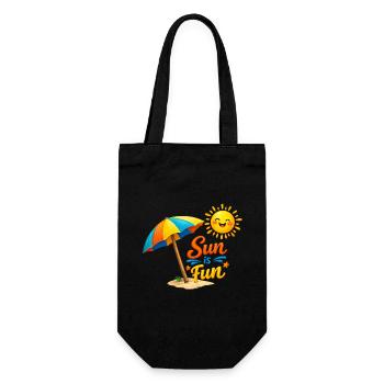 Le_soleil_est_amusant - Geschenkbeutel für Flaschen - Schwarz - Vorne