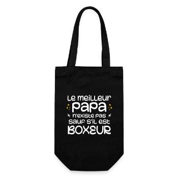 The best dad doesn't exist unless he's a boxer - Gift Bag for Bottles - black - Front