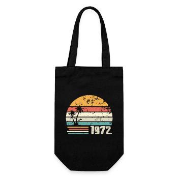 1972 Geburtstagsgeschenk - Made in 1972 Retro 1972 - Geschenkbeutel für Flaschen - Schwarz - Vorne