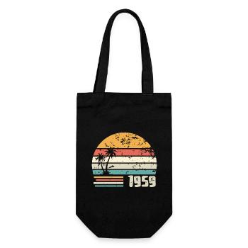 1959 Geburtstagsgeschenk - Made in 1959 Retro 1959 - Geschenkbeutel für Flaschen - Schwarz - Vorne