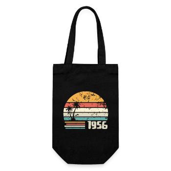 1956 Geburtstagsgeschenk - Made in 1956 Retro 1956 - Geschenkbeutel für Flaschen - Schwarz - Vorne