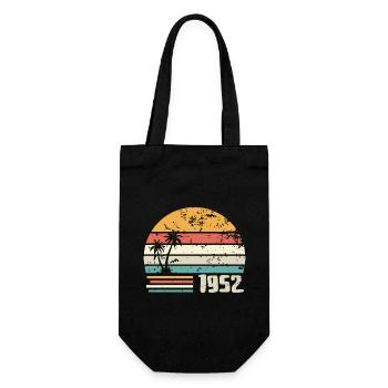 1952 Geburtstagsgeschenk - Made in 1952 Retro 1952 - Geschenkbeutel für Flaschen - Schwarz - Vorne