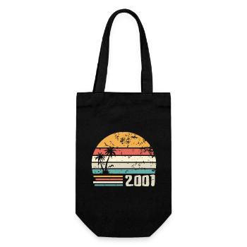 2001 Geburtstagsgeschenk - Made in 2001 Retro 2001 - Geschenkbeutel für Flaschen - Schwarz - Vorne