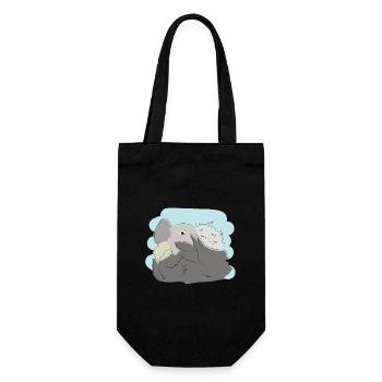 Design illustré avec un vautour - Sac à bouteille - noir - Devant