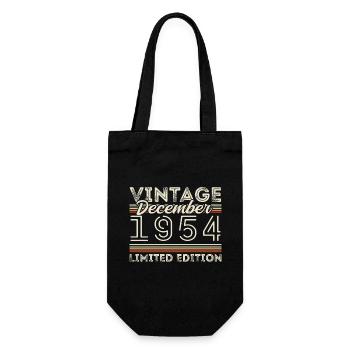 Vintage Décembre 1954 - 71e Anniversaire Décember - Sac à bouteille - noir - Devant