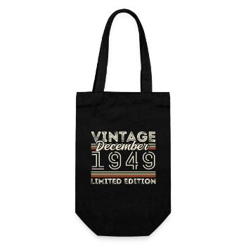 Vintage Décembre 1949 - 76e Anniversaire Décember - Sac à bouteille - noir - Devant
