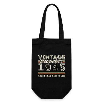 Vintage Décembre 1945 - 80e Anniversaire Décember - Sac à bouteille - noir - Devant