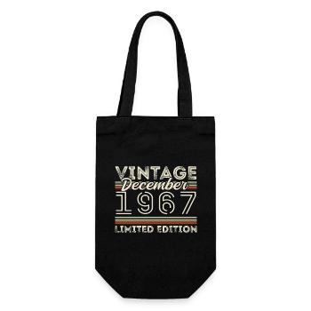 Vintage Décembre 1967 - 58e Anniversaire Décember - Sac à bouteille - noir - Devant