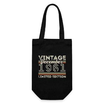 Vintage Décembre 1961 - 64e Anniversaire Décember - Sac à bouteille - noir - Devant