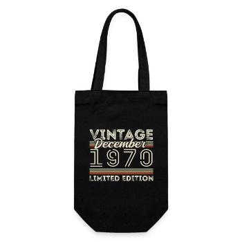 Vintage Décembre 1970 - 55e Anniversaire Décember - Sac à bouteille - noir - Devant
