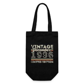 Vintage Décembre 1986 - 39e Anniversaire Décember - Sac à bouteille - noir - Devant