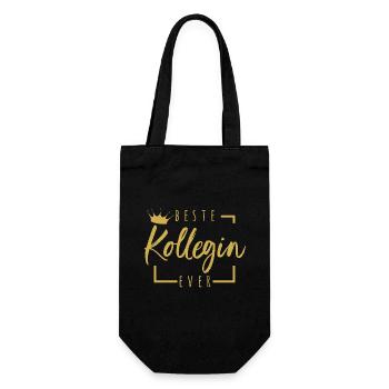 Beste Kollegin Ever - Geschenkbeutel für Flaschen - Schwarz - Vorne