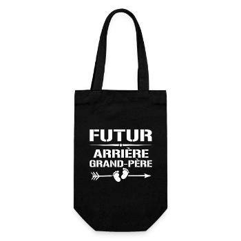 Great-grandfather For future great-grandfather - Gift Bag for Bottles - black - Front
