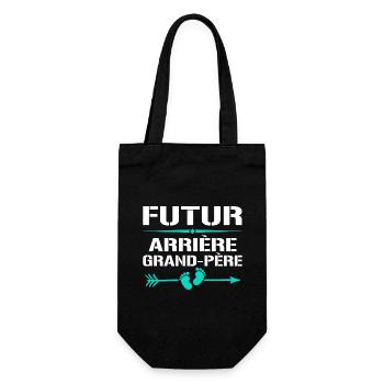 Great-grandfather For future great-grandfather - Gift Bag for Bottles - black - Front