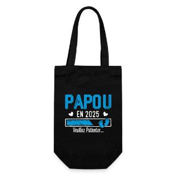 Papua im Jahr 2025 Zukunft Opa Geschenk - Geschenkbeutel für Flaschen - Schwarz - Vorne