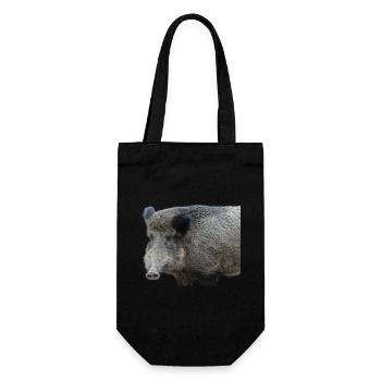 Sanglier Sanglier Porc Truie Cochon - Sac à bouteille - noir - Devant