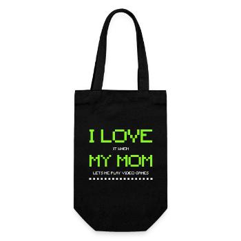 I Love My Mom - Gamer Teen Boys Funny Video Game - Sac à bouteille - noir - Devant