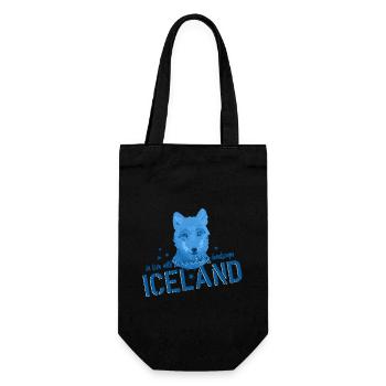 Iceland fox Island - Geschenkbeutel für Flaschen - Schwarz - Vorne