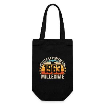 Millésime 1963 Cadeau D’anniversaire Rétro 1963 - Sac à bouteille - noir - Devant