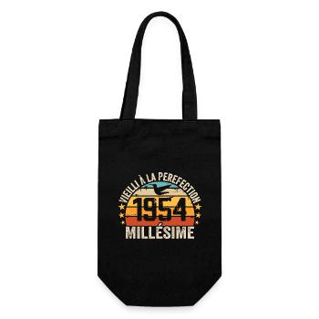 Millésime 1954 Cadeau D’anniversaire Rétro 1954 - Sac à bouteille - noir - Devant