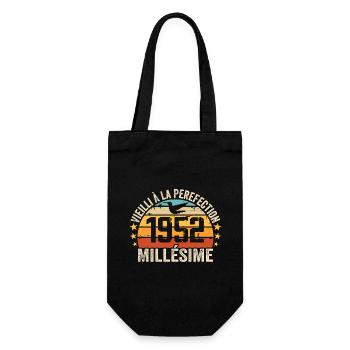 Millésime 1952 Cadeau D’anniversaire Rétro 1952 - Sac à bouteille - noir - Devant