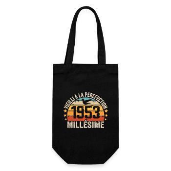Millésime 1953 Cadeau D’anniversaire Rétro 1953 - Sac à bouteille - noir - Devant